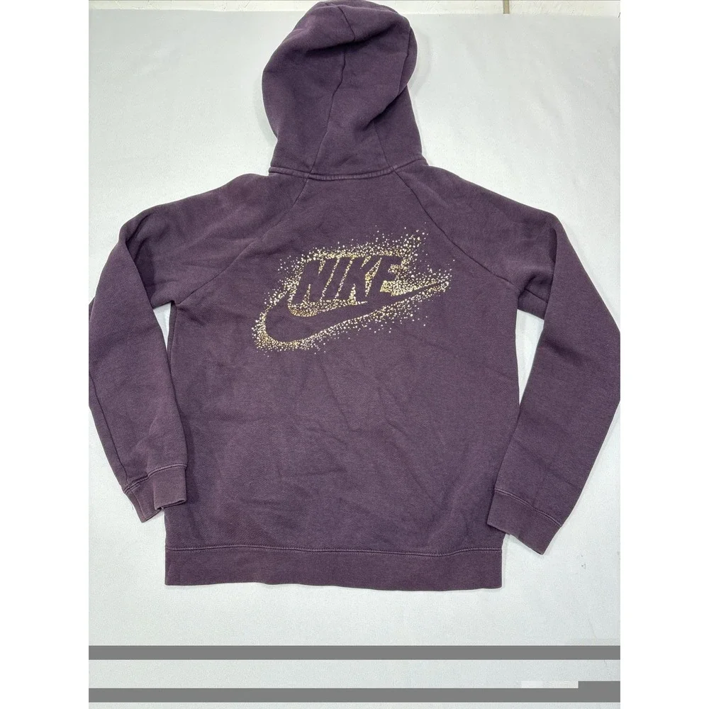 Nike Sportswear Tech Fleece Full Zip Hoodie Woman's Small Purple Zip Pocket